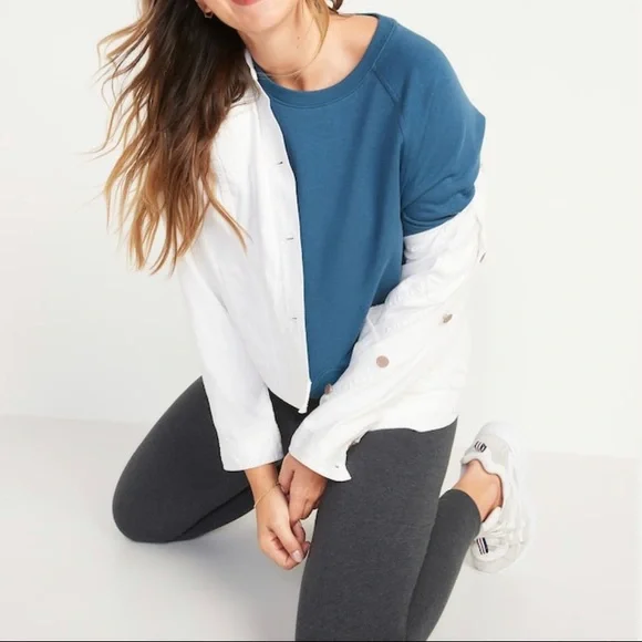 Old Navy High-Waisted Jersey Ankle Leggings For Women. Size MED Heathe… - Picture 2 of 4